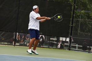 Image of a Playtester Hitting a Backhand