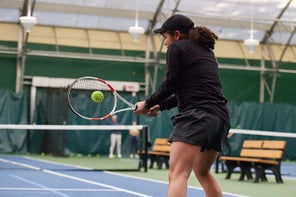 Image of a Playtester Hitting a Backhand