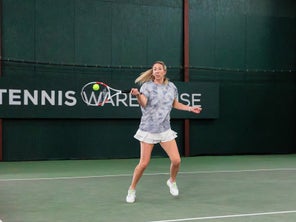 Image of a Playtester Hitting a Forehand
