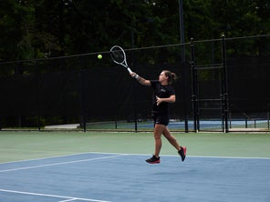 Image of Playtester Hitting a Forehand