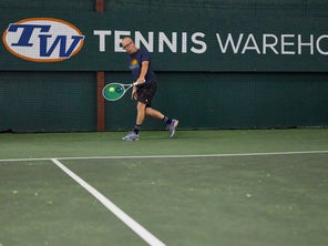 Image of a Playtester Hitting a Backhand