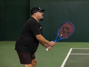 Image of a TW playtester preparing to return. 