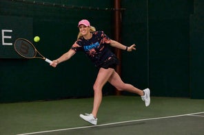 Image of a Playtester Hitting a Forehand