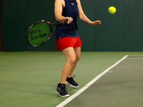 Image of a Playtester Hitting a Forehand