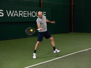 Image of Playtester hitting a forehand