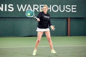 Image of a Playtester Hitting a Forehand