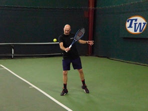 Image of a playtester hitting a backhand