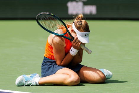 Andreeva after winning Indian Wells. 