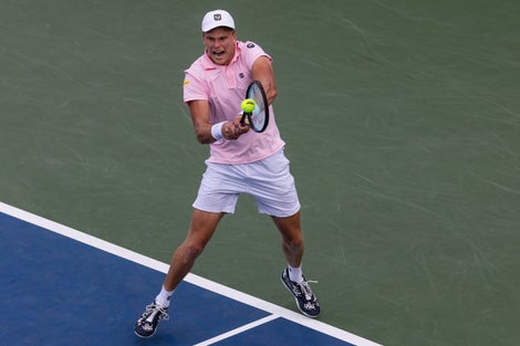 Brooksby rips a backhand. 