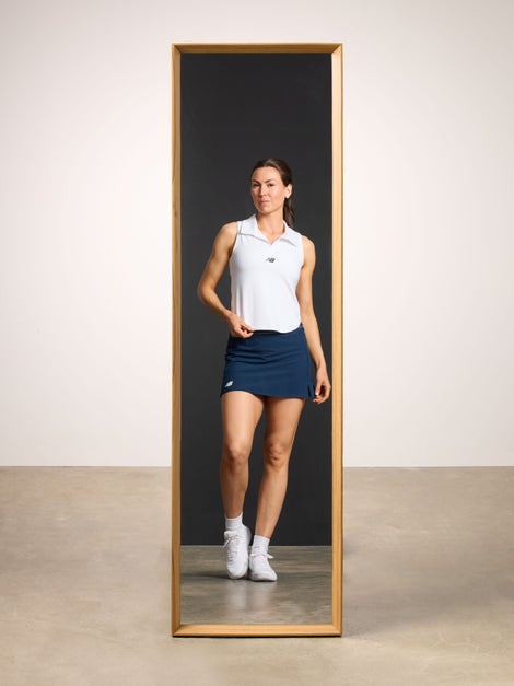 Pleated Tennis Mini Skirt White With Skort Shorts Feature