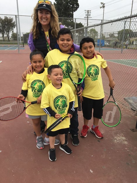 Image of Richard Pancho Gonzalez Youth Tennis Foundation participants