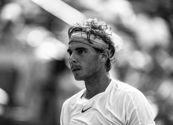 Nadal locks in during a match. 