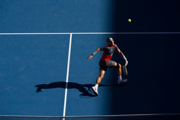 Nadal breezes around the court at the 2014 Australian Open. 