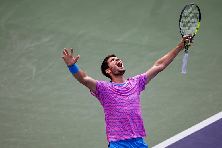 Carlos Alcaraz goes back-to-back at Indian Wells. 