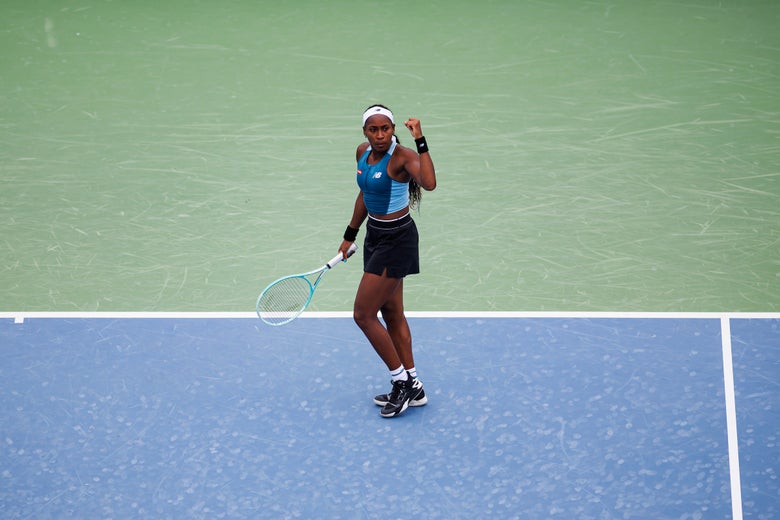 Coco Gauff locks in. 
