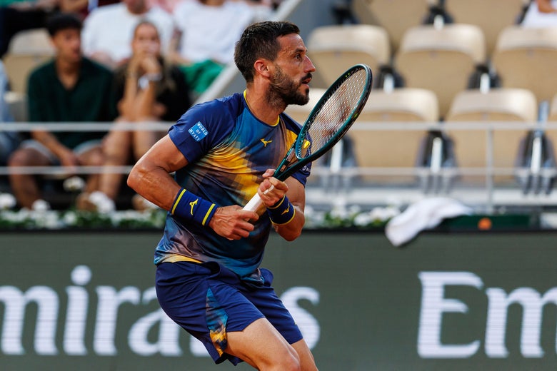 Damir Dzumhur at the French Open 2025