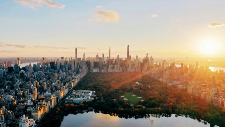 New York City skyline and Central Park