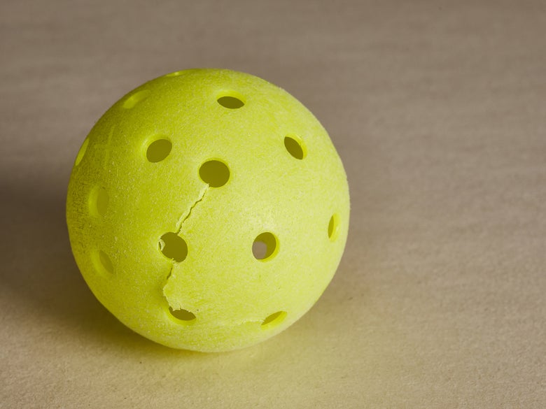 Image of Severely Damaged Pickleball