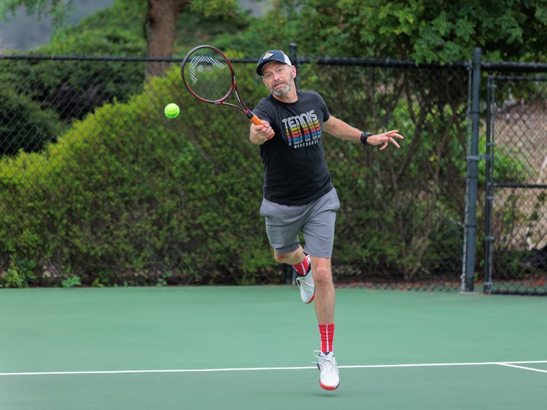 Image of Playtester Hitting with the Prestige Classic 2.0