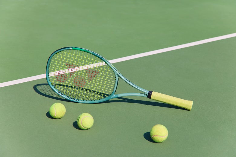 Image of the Yonex Percept on a Tennis Court