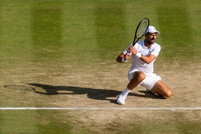 Novak Djokovic post-backhand