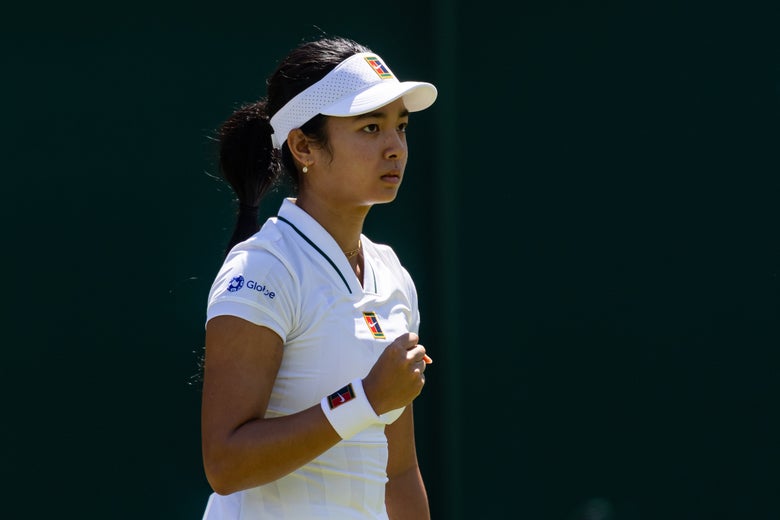 Alex Eala at Wimbledon this summer. 