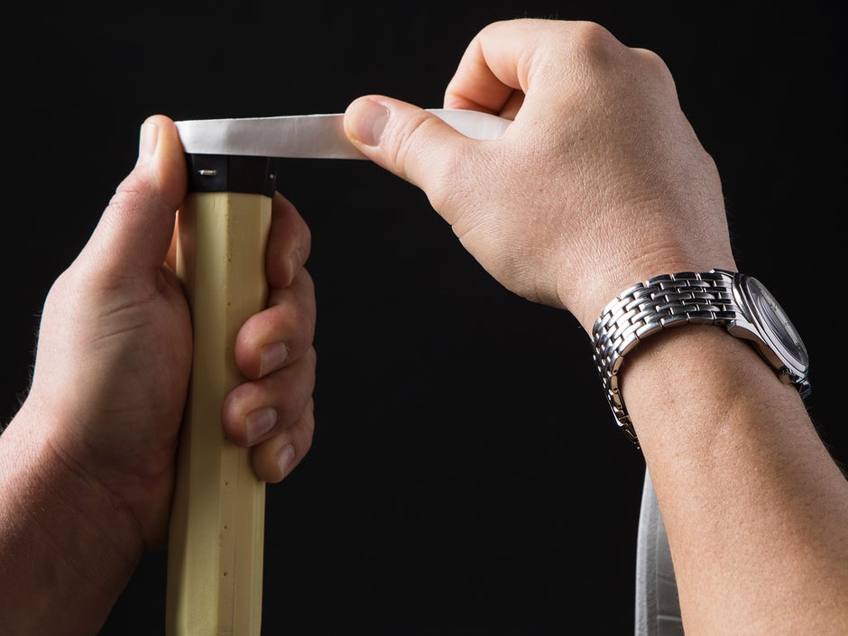 Wrapping for a right-hander. 