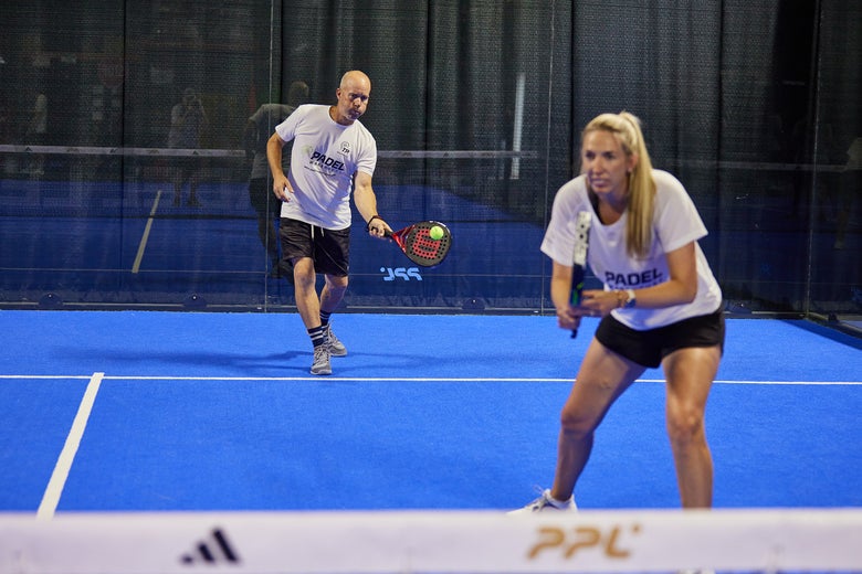 Two Padel Warehouse players