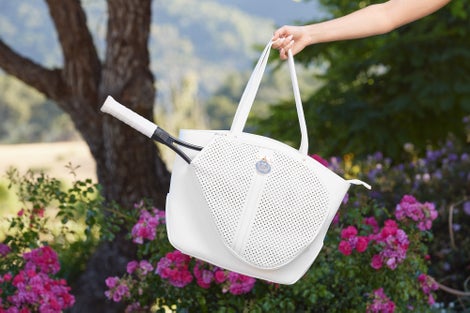 Image of the Court Couture Cassonova Perforated Bag in White