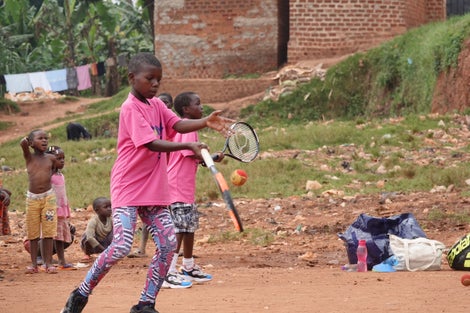 Image of children playing tennis