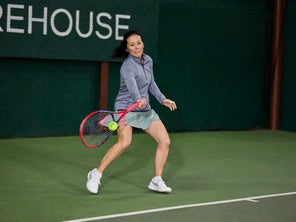 Image of Playtester hitting a Forehand