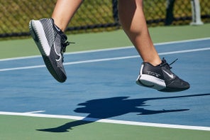 Image of Playtester's Feet in Tennis Shoes