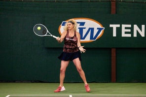 Image of Playtester hitting a forehand