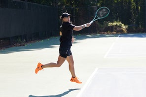 Image of Playtester Hitting a Forehand