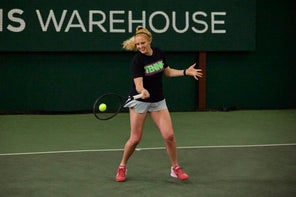 Image of Playtester Hitting a Forehand
